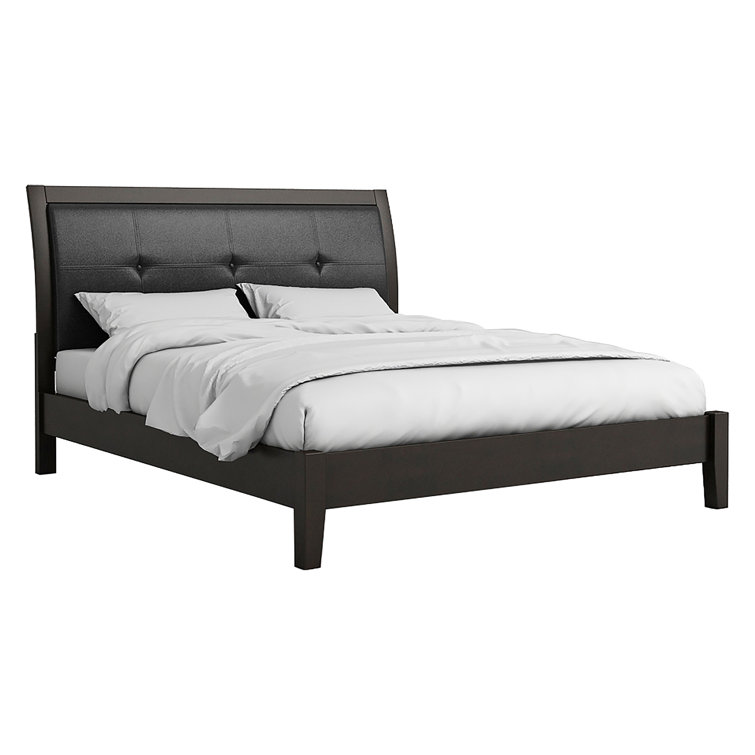 Hokku Designs Laguna Tufted Low Profile Sleigh Bed & Reviews Wayfair
